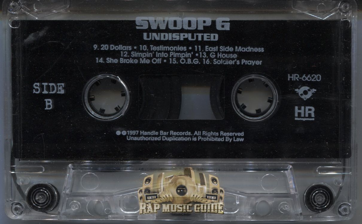 Swoop G - Undisputed: Cassette Tape | Rap Music Guide